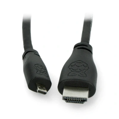 Raspberry MicroHDMI - HDMI kabelis 1m Juodas aprašymas - Prekės nuotrauka