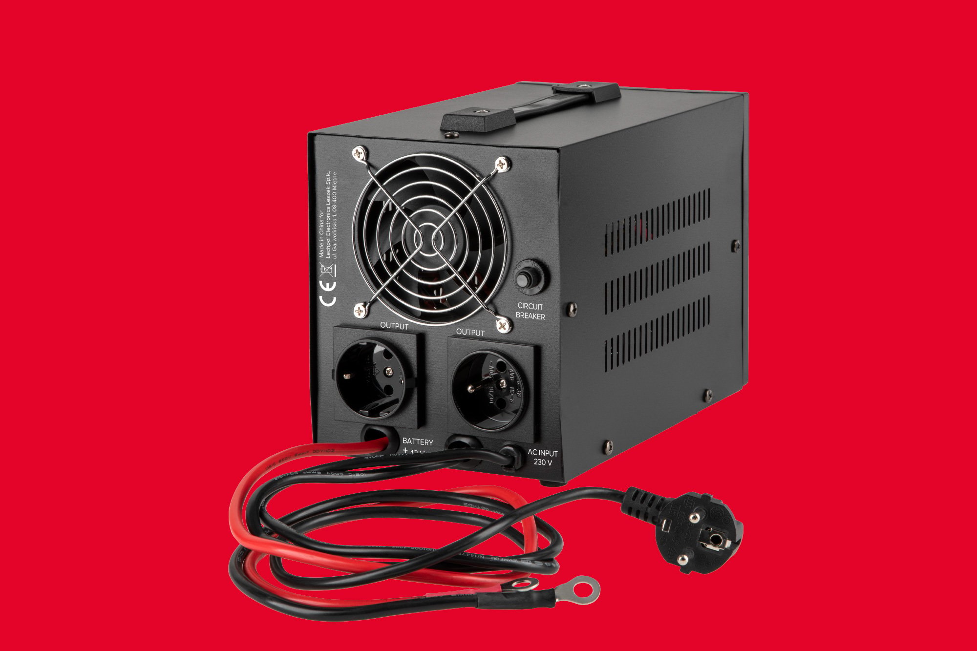 Nepertraukiamo maitinimo šaltinis Rebel POWER-500 - inverteris su gryna sinusine banga ir įkrovimo funkcija 12V 230V 500VA 300W aprašymas - Prekės nuotrauka