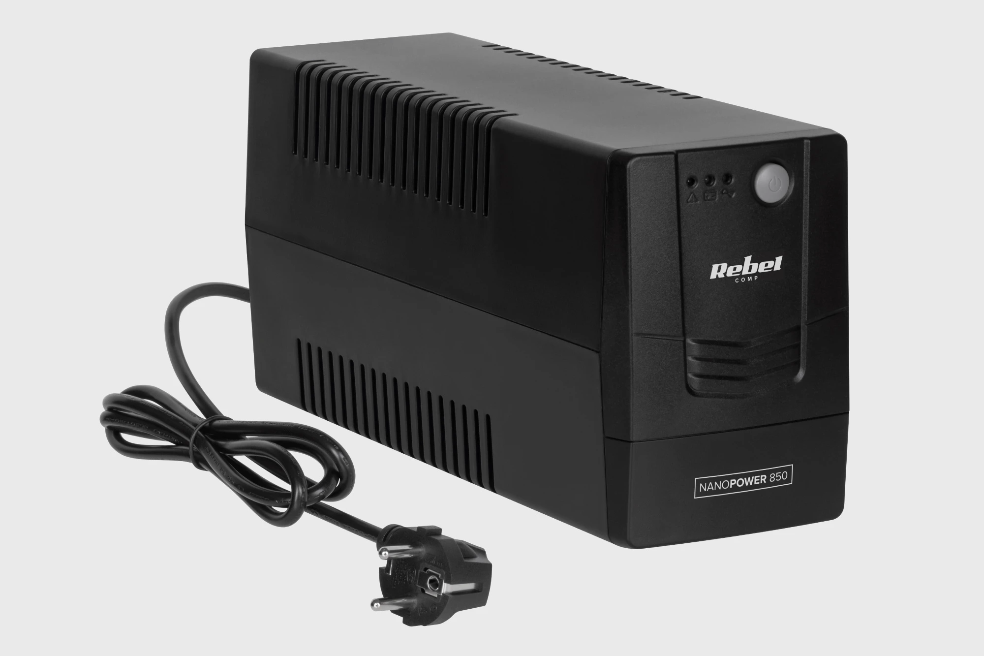 Nepertraukiamo maitinimo šaltinis UPS REBEL modelis Nanopower 850 atsijungus 850VA 480W 230V 50Hz aprašymas - Prekės nuotrauka