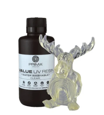 PrimaCreator Value vandeniu plaunama derva 3D spausdintuvui 500ml - skaidri aprašymas - Prekės nuotrauka