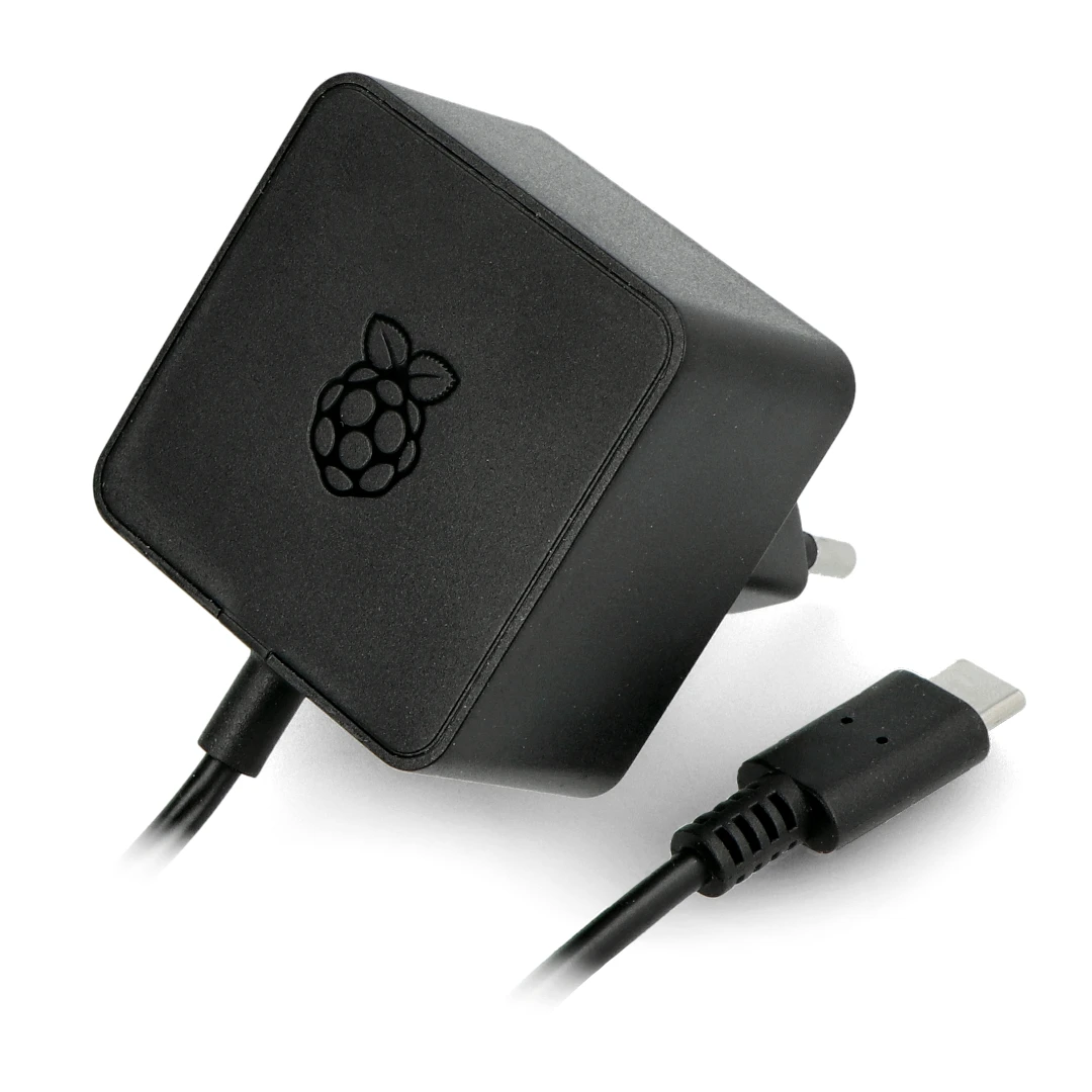 Raspberry Pi oficialus maitinimo šaltinis USB-C 5.1V 3A - Juodas aprašymas - Prekės nuotrauka