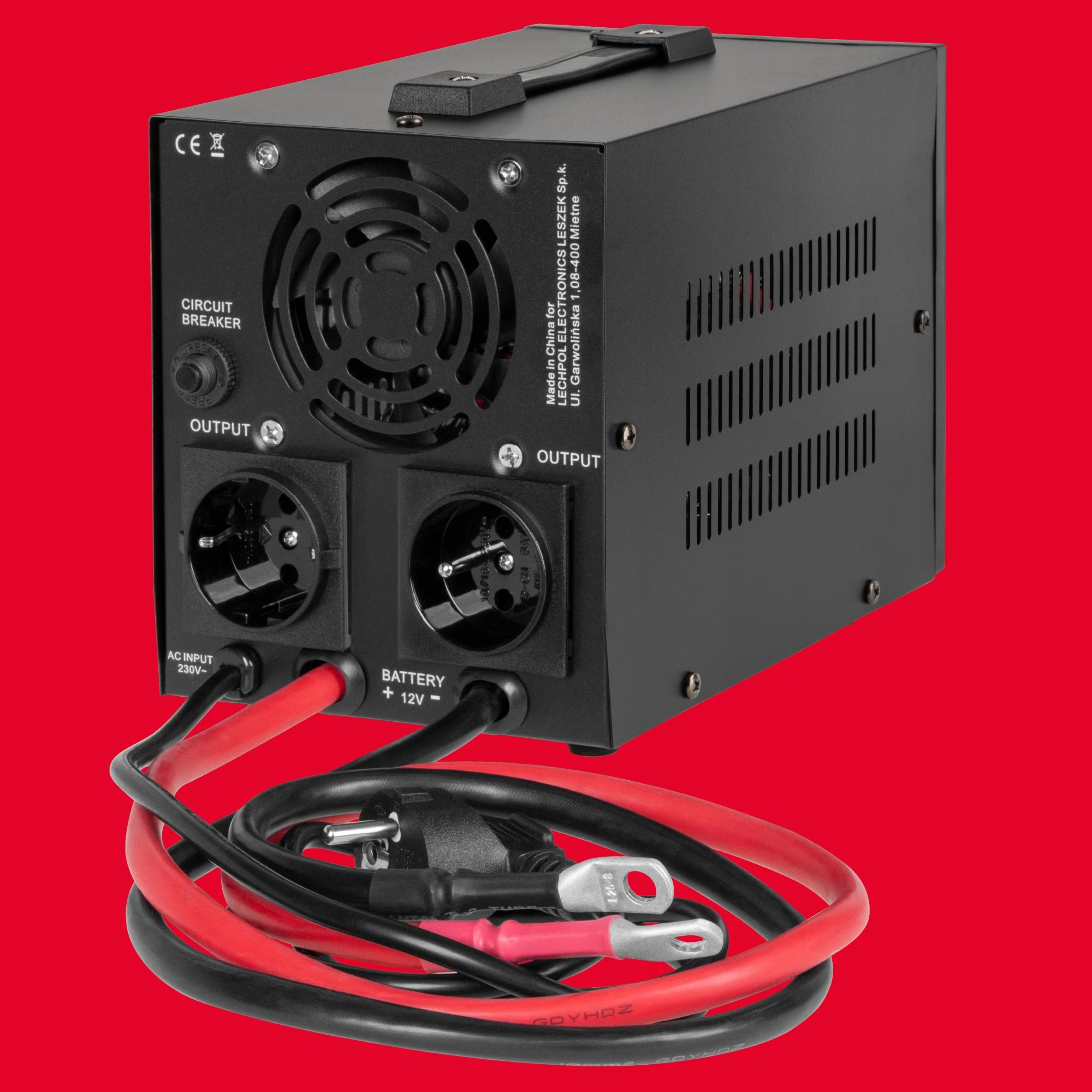 Rebel POWER-500-LFP4 avarinis maitinimo šaltinis – keitiklis su gryna sinusine banga ir įkrovimo funkcija 12V 230V 500VA 300W aprašymas - Prekės nuotrauka