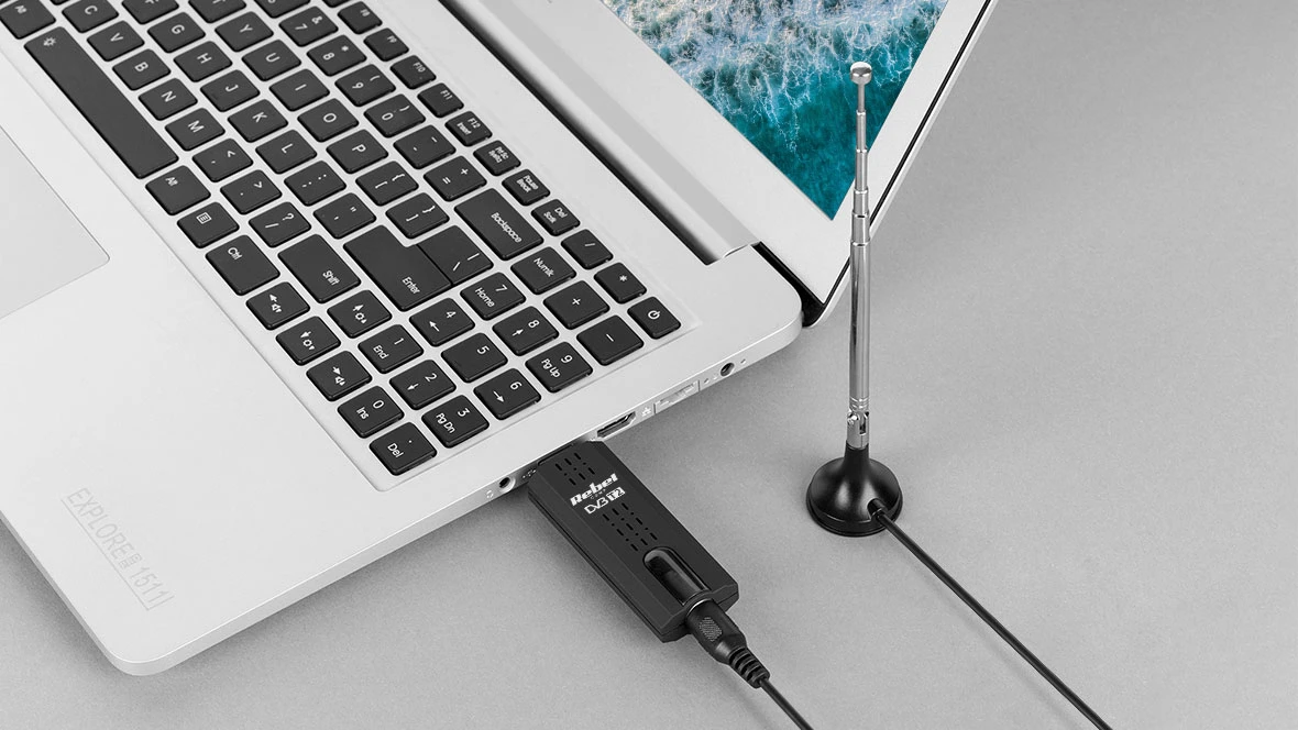 REBEL USB DVB-T2 H.265 HEVC skaitmeninis imtuvas aprašymas - Prekės nuotrauka