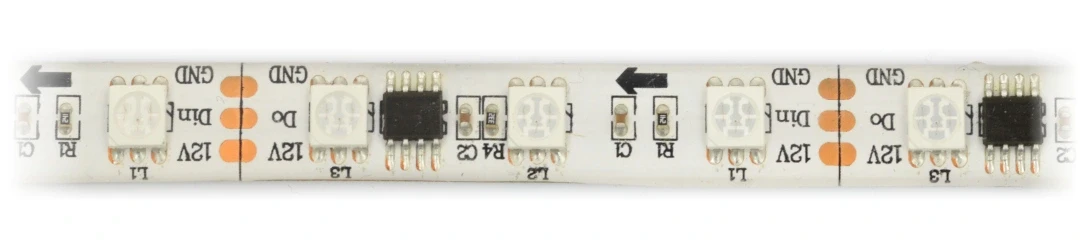 Oem RGB LED juosta WS2811- 60LED/m 12V - 5m aprašymas - Prekės nuotrauka