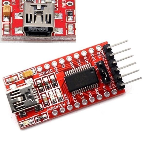 Oem RS232 – FT232 – FTDI USB/TTL konverteris – 5V/3.3V – UART – Arduino aprašymas - Prekės nuotrauka