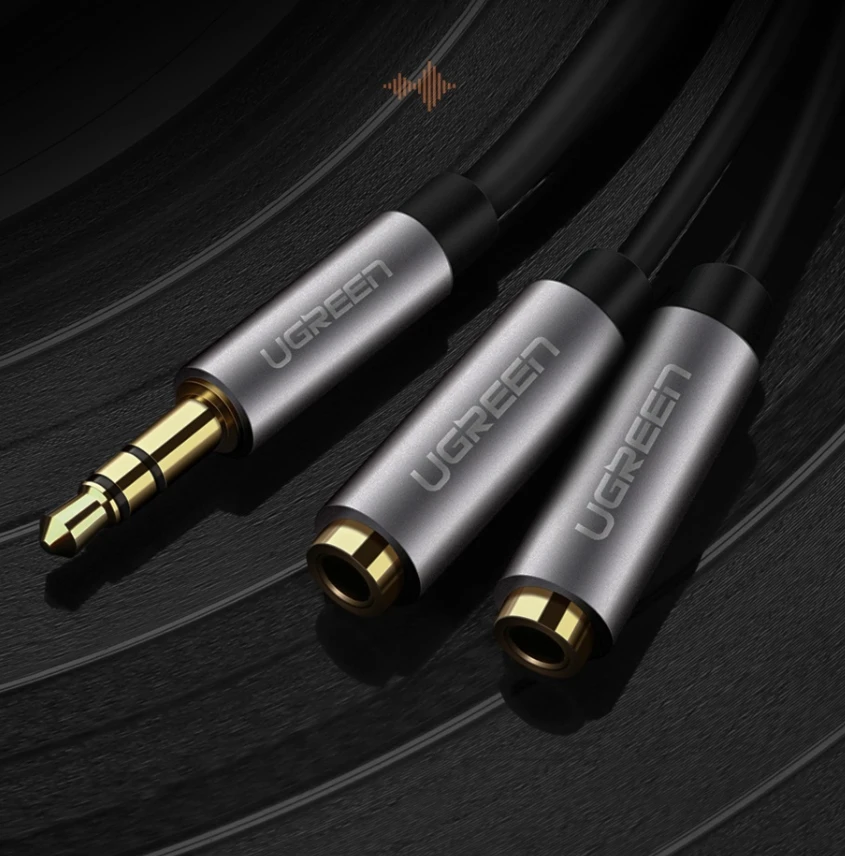 UGREEN AUX garso skirstytuvas 3.5mm 0.2m aprašymas - Prekės nuotrauka