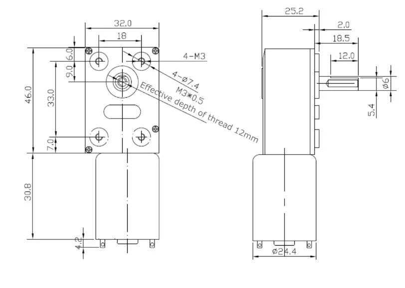 Oem Variklis JGY-370 DC 12V 90RPM su Sraigtine Pavara aprašymas - Prekės nuotrauka