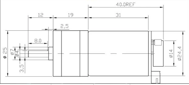 Oem Variklis su Pavara 6V 210RPM + Enkoderis aprašymas - Prekės nuotrauka