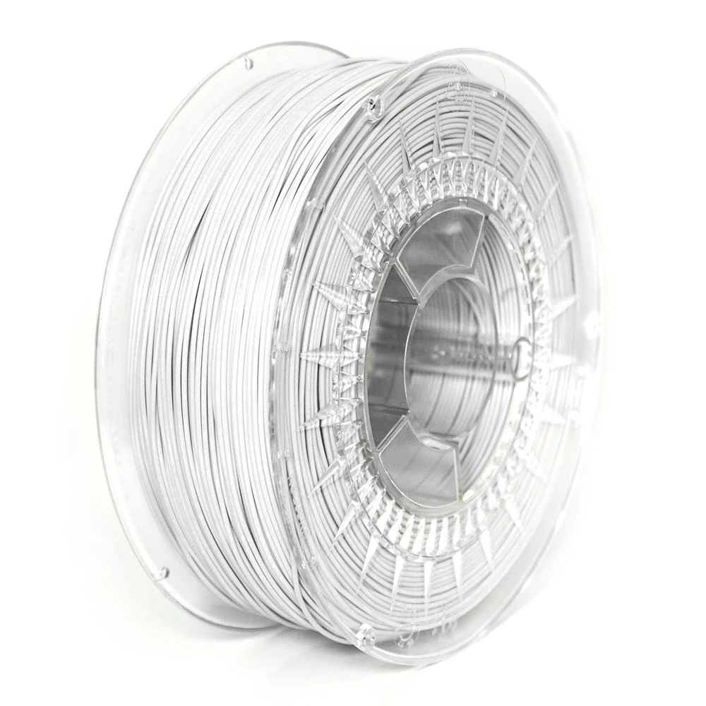 PLA 1.75mm baltas plastikas skaidrioje ritėje