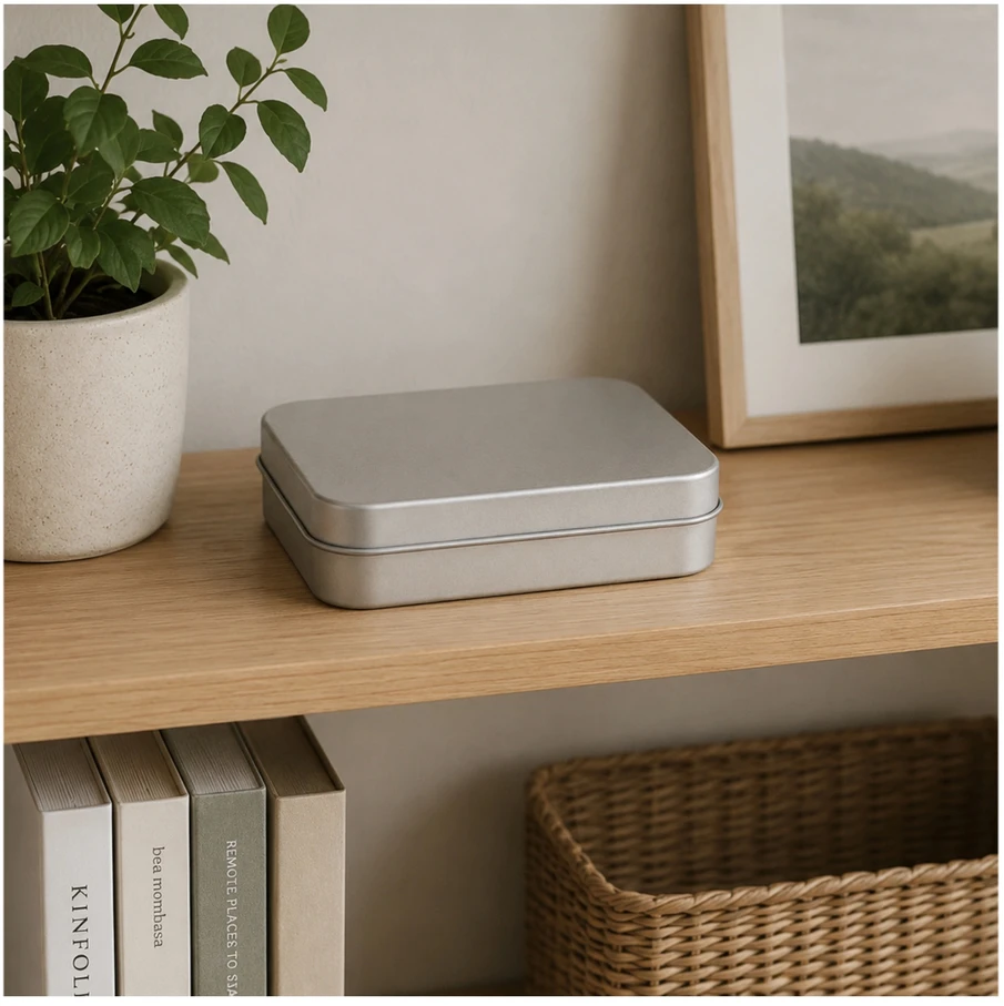 Dėžė su rankena 18.5x13x9.7 cm - skaidri - plastikinė - organizatorius