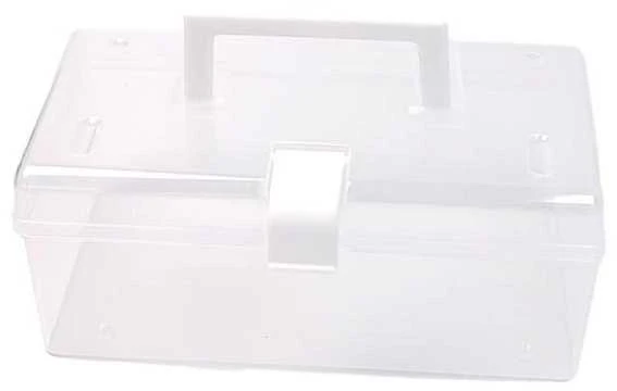 Oem Dėžutė su rankena 20x15x10.5cm - skaidri - plastikinė - organizatorius