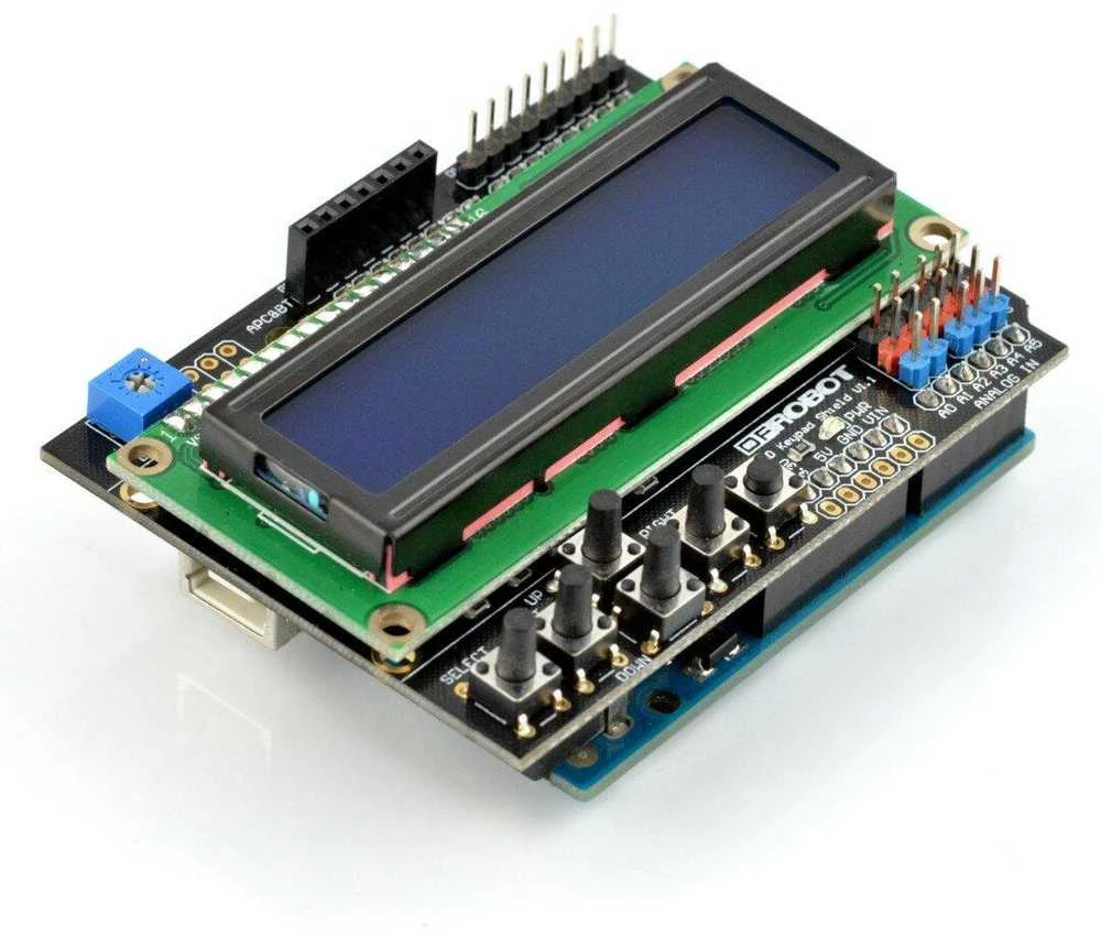 DFRobot skydelis su LCD ir klaviatūra