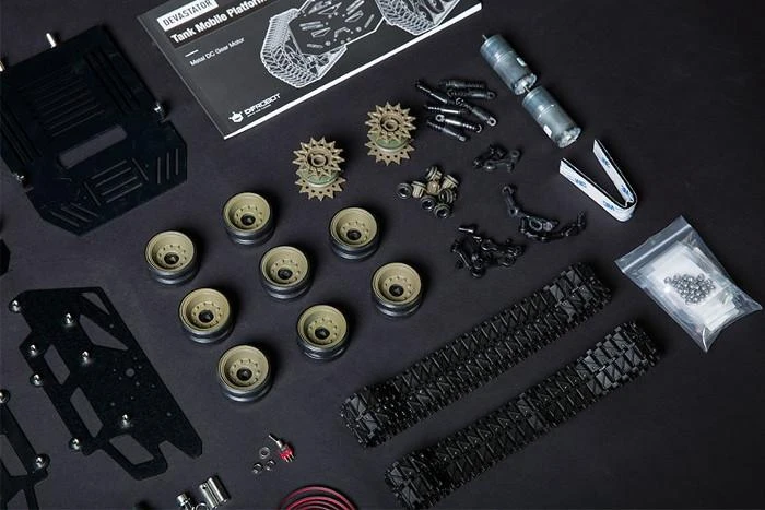 DFRobot Devastator - Vikšrinis robotas su metaliniais varikliais
