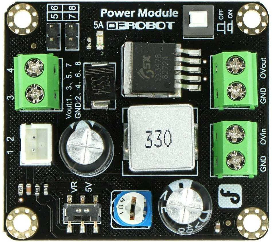 DFRobot DFR0205 maitinimo modulis su jungtimis