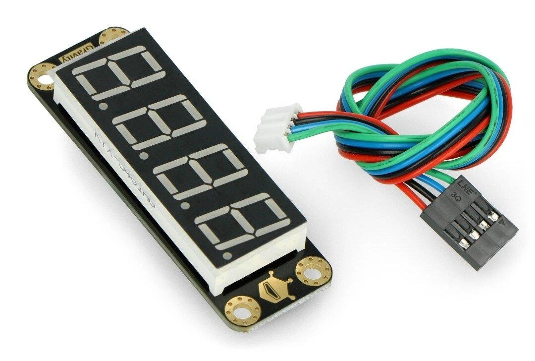 DFRobot DFR0645-G Gravity 8 segmentų, 4 skaitmenų LED ekranas, I2C, žalias