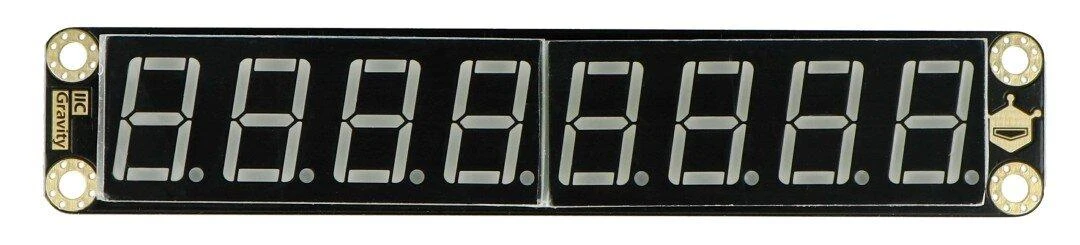 DFRobot DFR0645-G Gravity 8 segmentų, 8 skaitmenų LED ekranas, I2C, žalias