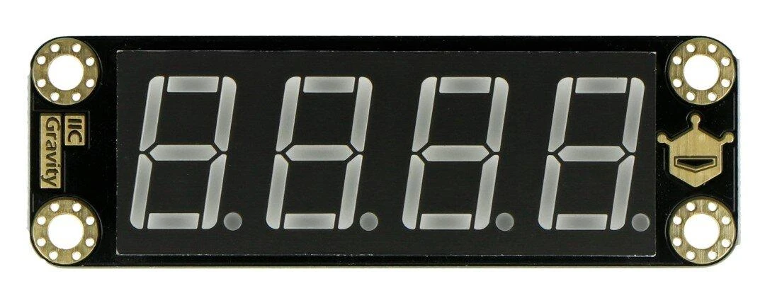 DFRobot DFR0645-R Gravity 8 segmentų, 4 skaitmenų LED ekranas, I2C, raudonas