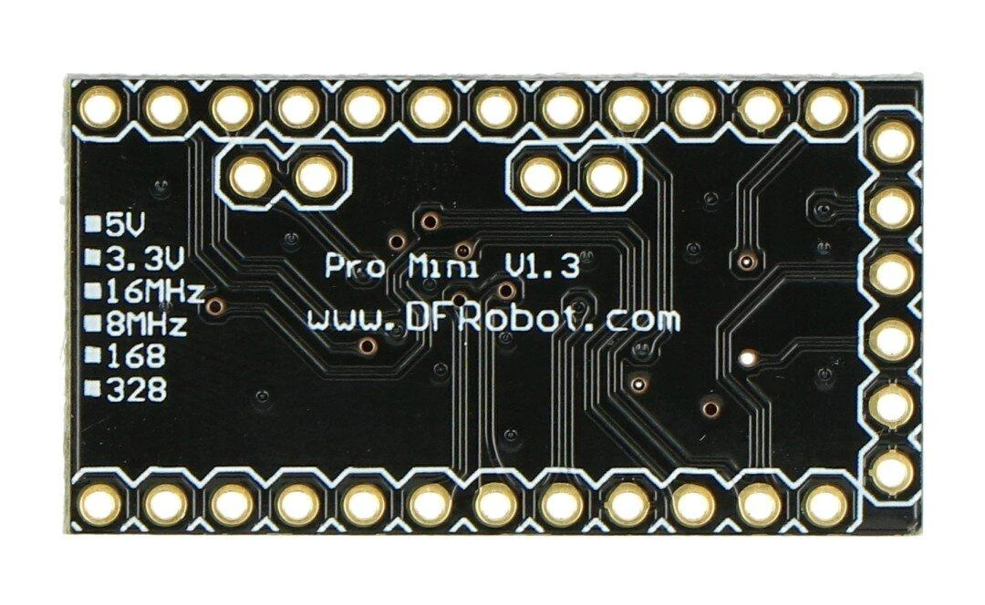 DFRduino Pro Mini v1.3 apatinė pusė