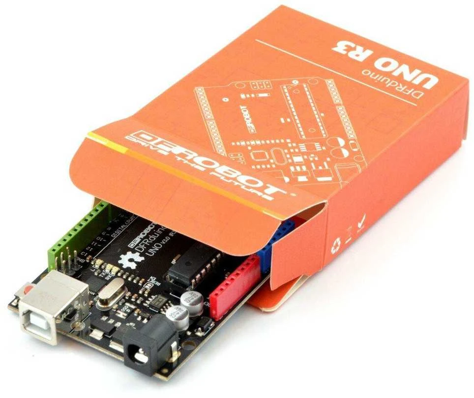 Dfrobot DFRduino Uno v3 - suderinamas su Arduino