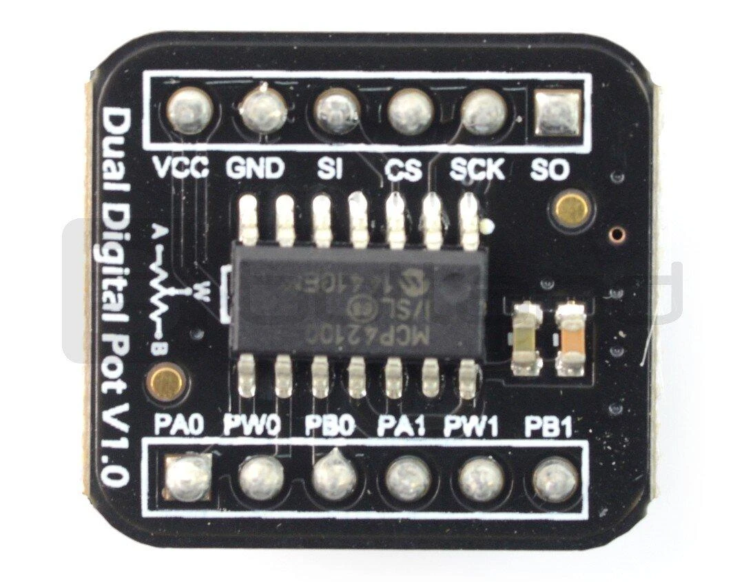 DFRobot skaitmeninis potenciometras su MCP42100 mikroschema