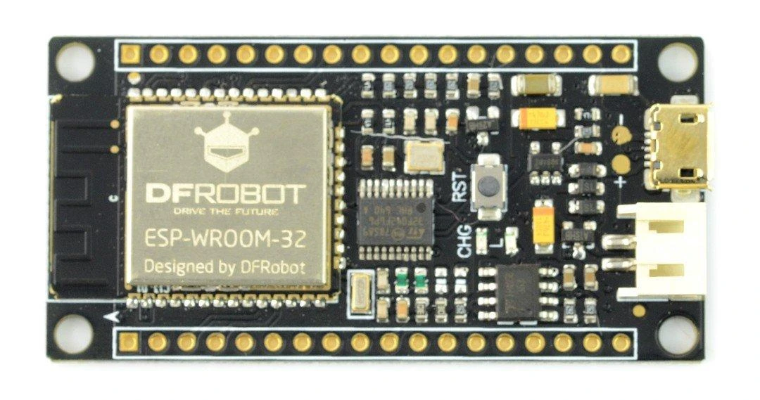DFRobot FireBeetle ESP32 viršutinis vaizdas