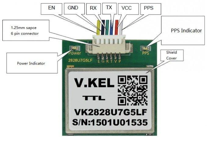 DFrobot GPS modulis UBX-G7020-KIT + dėklas
