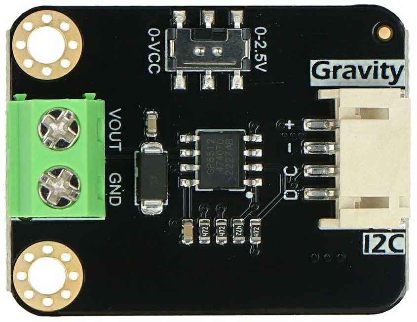 Dfrobot Gravity – 1 kanalo DAC GP8512 0-2.5/VCC V – I2C DAC – DFR1035