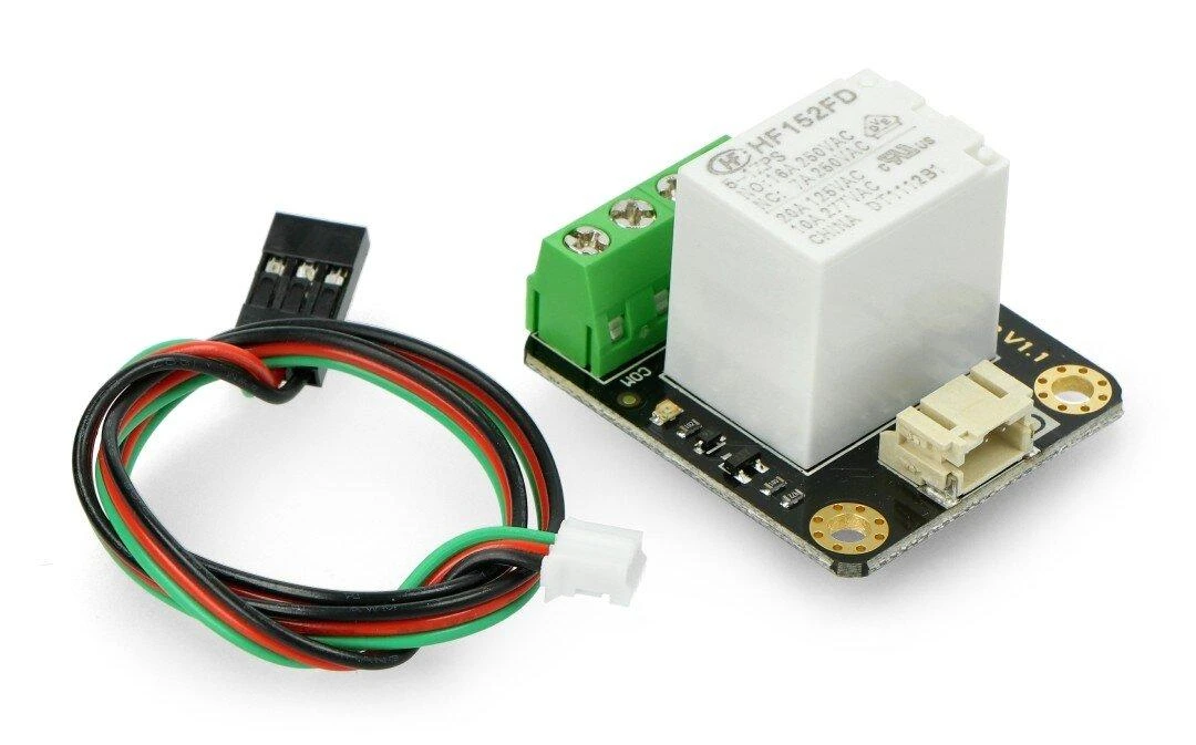 DFRobot Gravity, 1 kanalo relė, 277 VAC / 16 A kontaktai, 5 V ritė
