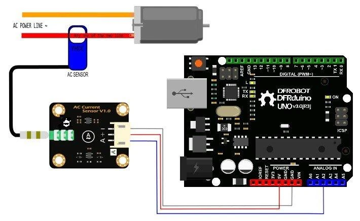 DFRobot Gravity: analoginis AC jutiklis SCT 013-020, iki 20A
