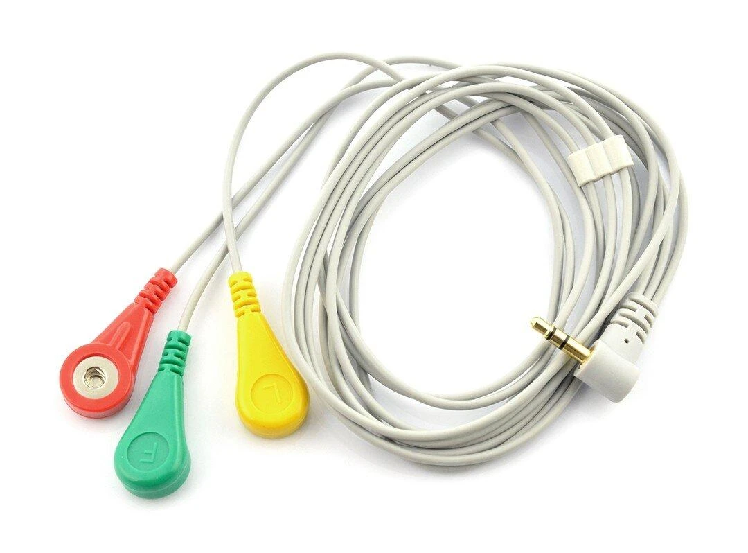 EKG jutiklio elektrodų laidas su 3.5 mm jungtimi