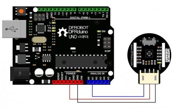 DFRobot Gravity širdies ritmo matavimo jutiklis, suderinamas su Arduino