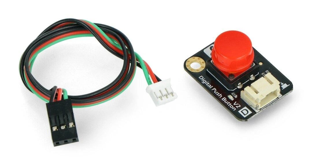 DFRobot Gravity skaitmeninis mygtukas Tact Switch, raudonas