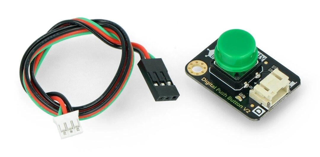 DFRobot Gravity skaitmeninis mygtukas Tact Switch, žalias