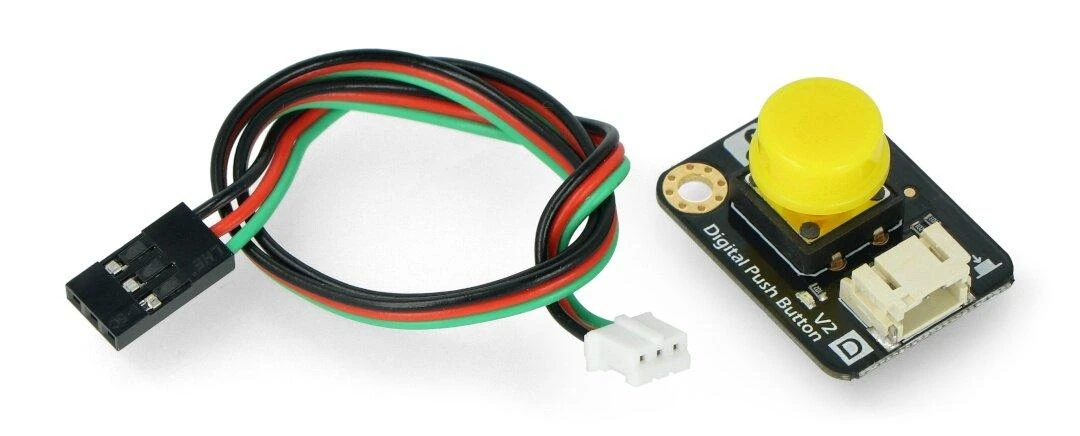 DFRobot Gravity skaitmeninis mygtukas Tact Switch, geltonas