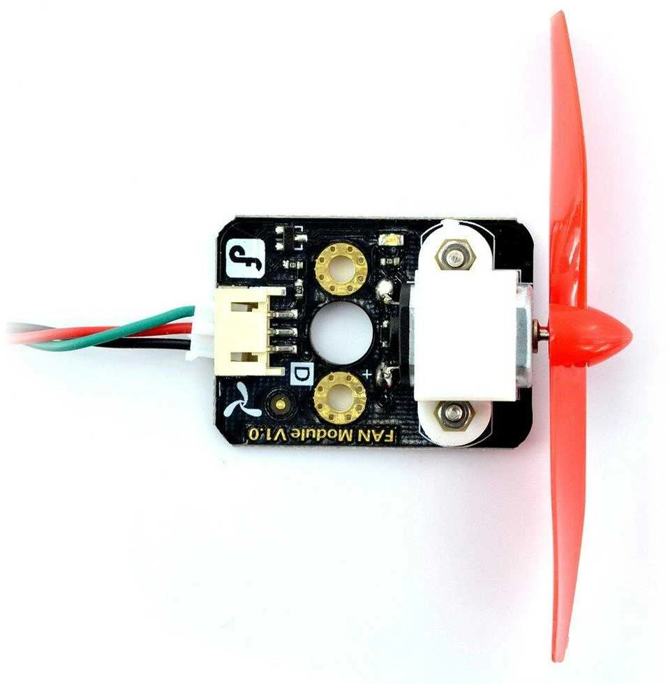 DFRobot ventiliatoriaus modulis su raudonu propeleriu