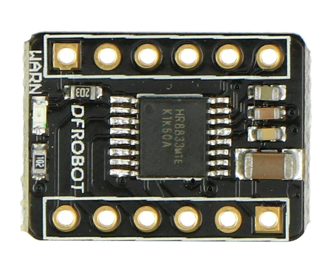 DFRobot HR8833 variklių tvarkyklės modulis iš viršaus