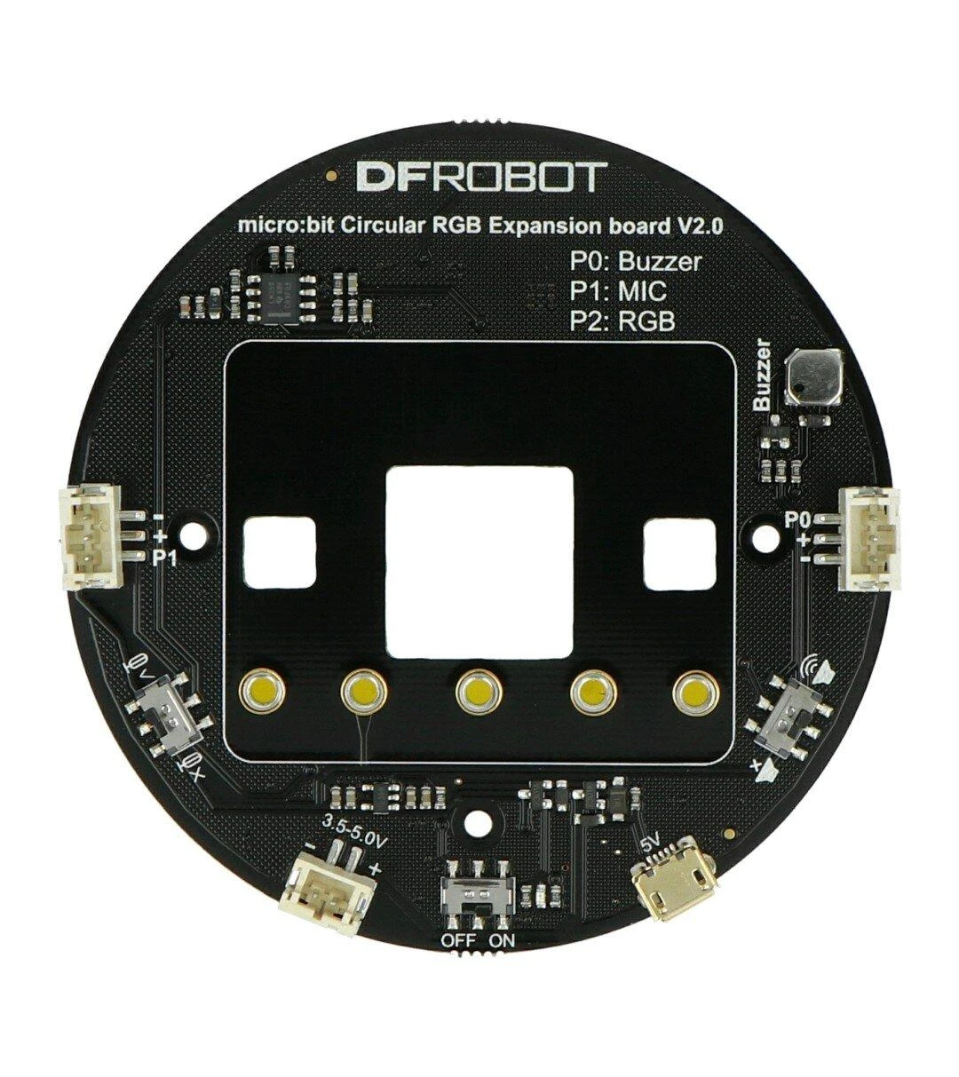DFRobot apvali išplėtimo plokštė su LED ir garsiniu signalu