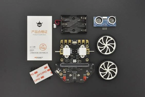 DFRobot micro: Maqueen edukacinė programuojama roboto platforma Micro:bit Makecode 3x AAA