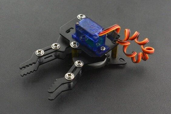 Robotizuotas griebtuvas su servo varikliu