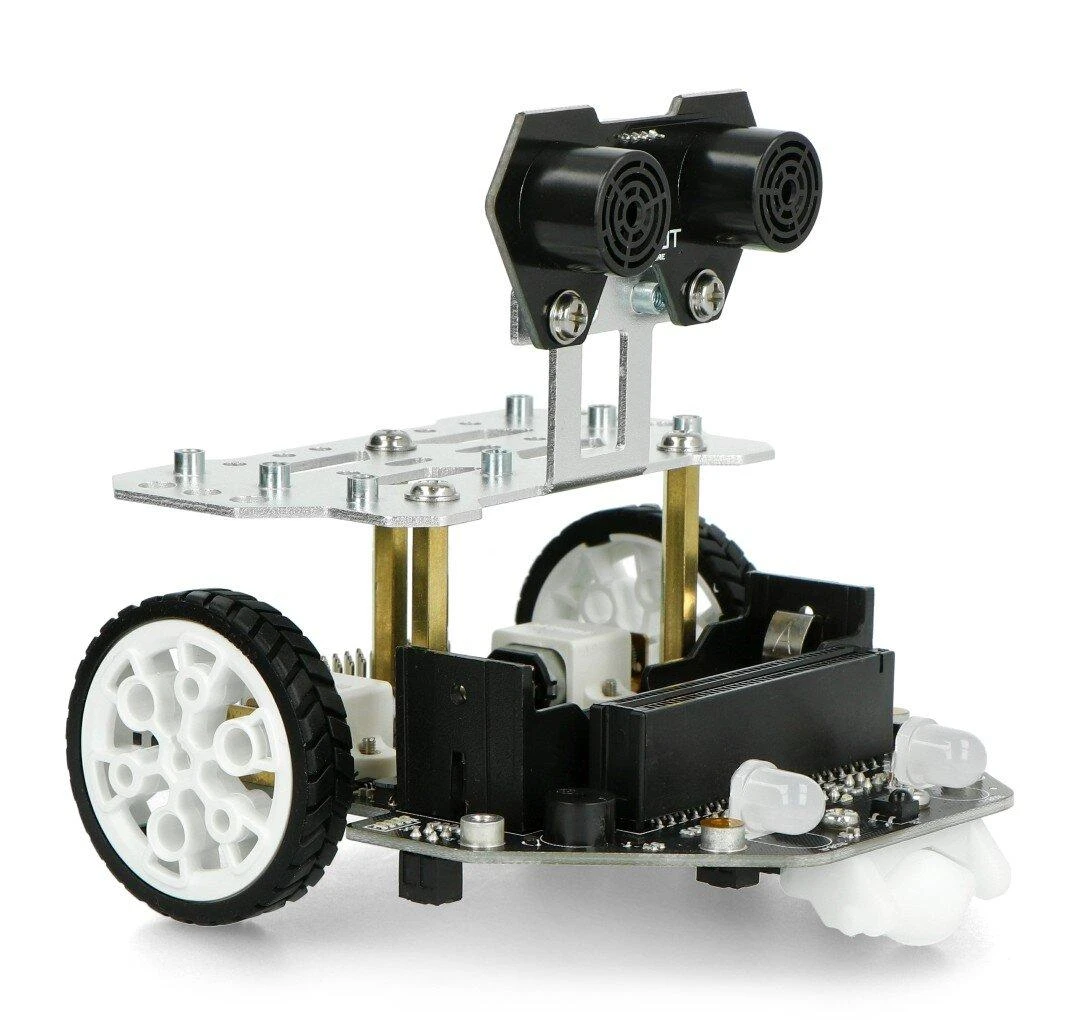Maqueen Plus V2.1 robotas su ultragarso sensoriumi