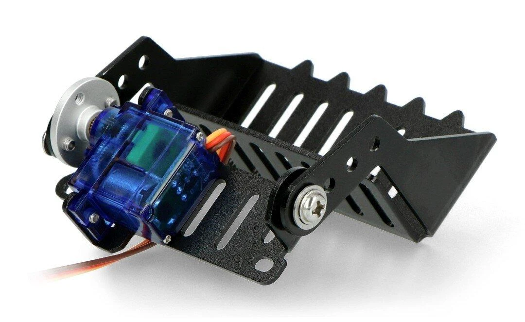 DFRobot mechaninis krautuvas su mėlynu servovarikliu