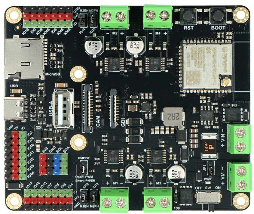 DFRobot Romeo ESP32-S3 valdiklis su motorų jungtimis