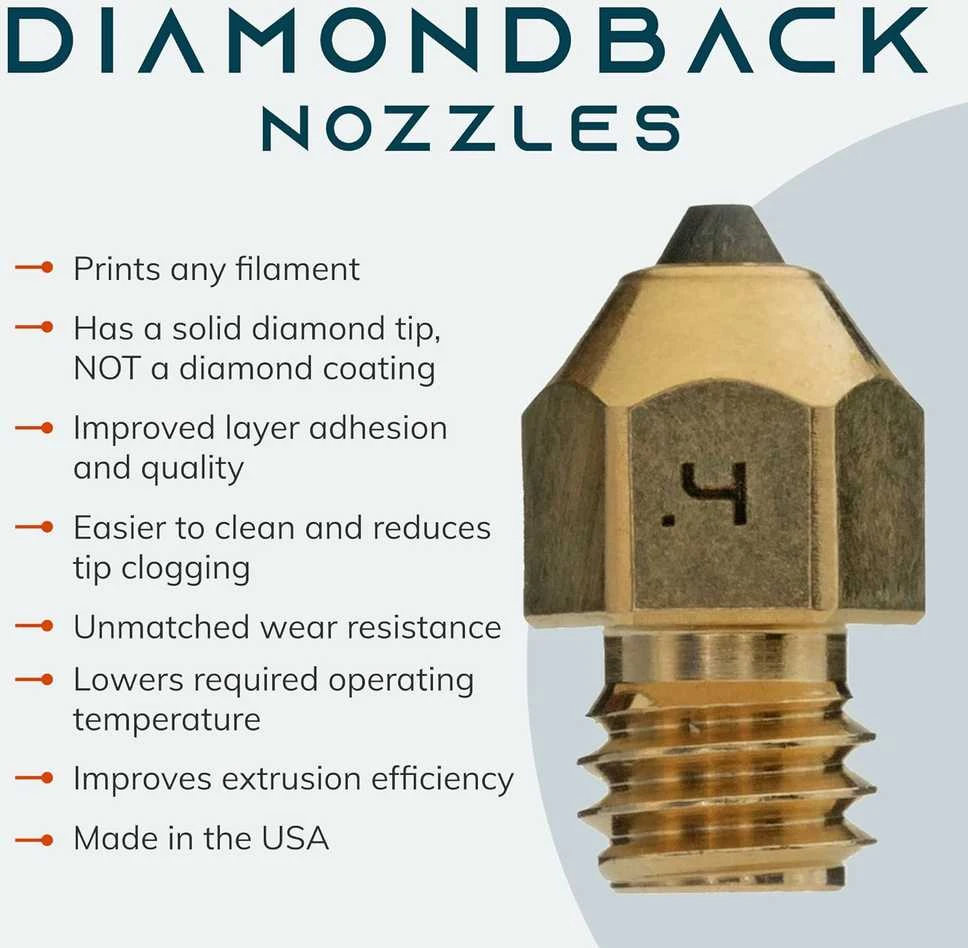 DiamondBack MK8 antgalis su 0.4 mm specifikacija
