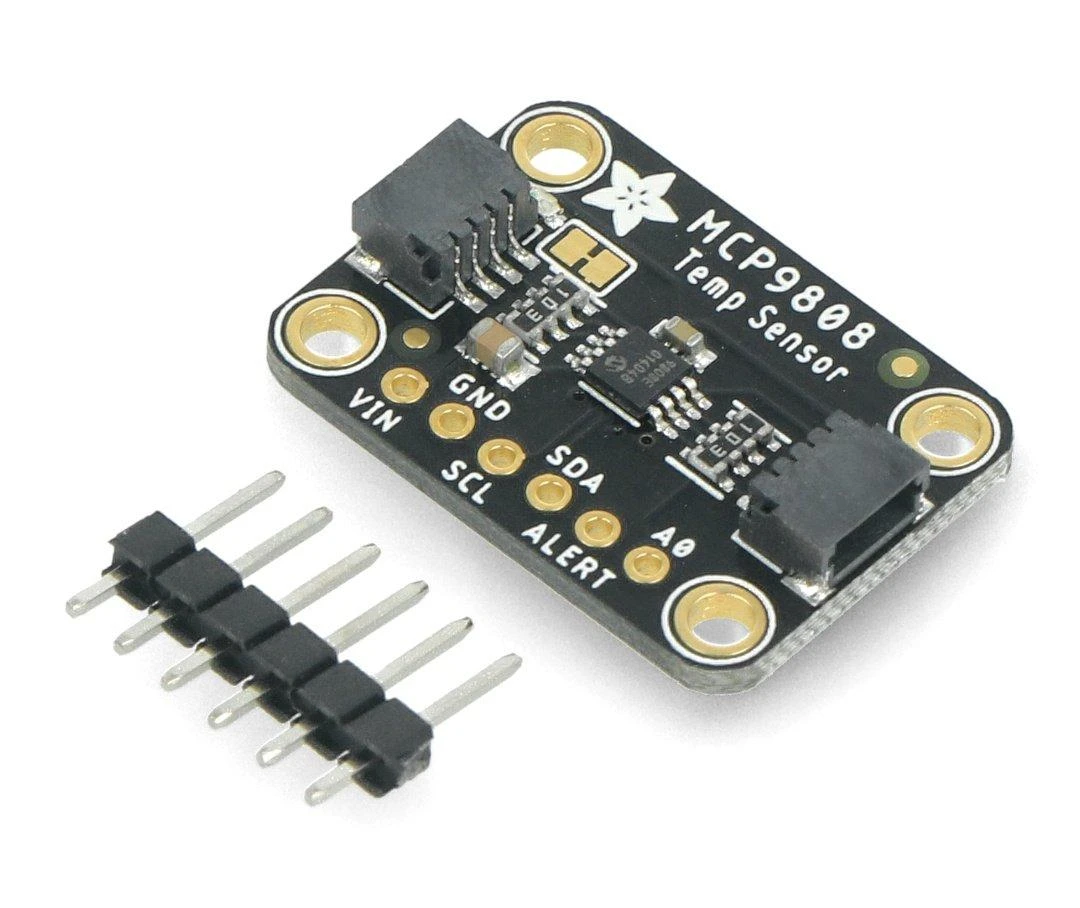 Didelio tikslumo skaitmeninis temperatūros jutiklis, MCP9808, I2C, STEMMA QT/Qwiic, Adafruit 5027