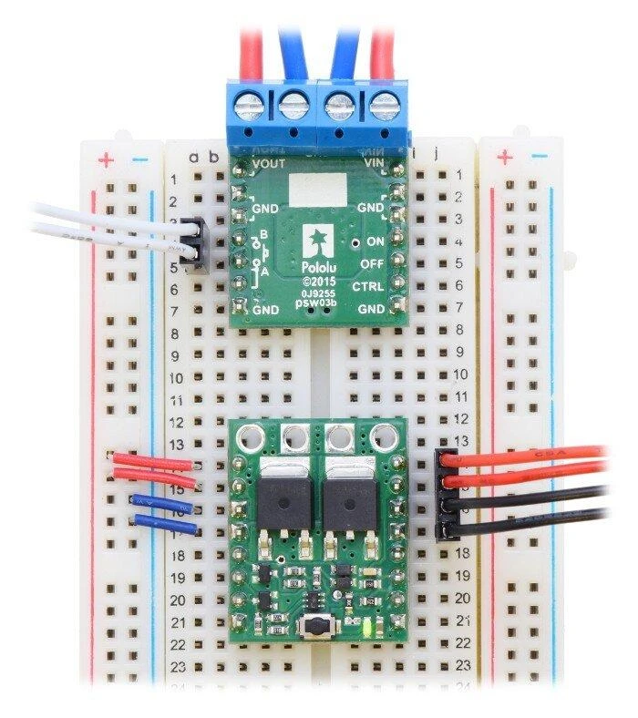 Didelis jungiklis MOSFET HP 4.5-40V/16A, su apsauga prieš atvirkštinę srovę, Pololu 2813