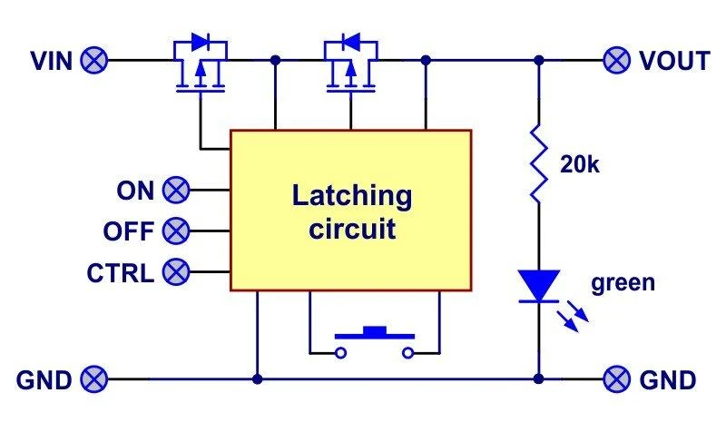 Didelis jungiklis MOSFET HP 4.5-40V/16A, su apsauga prieš atvirkštinę srovę, Pololu 2813