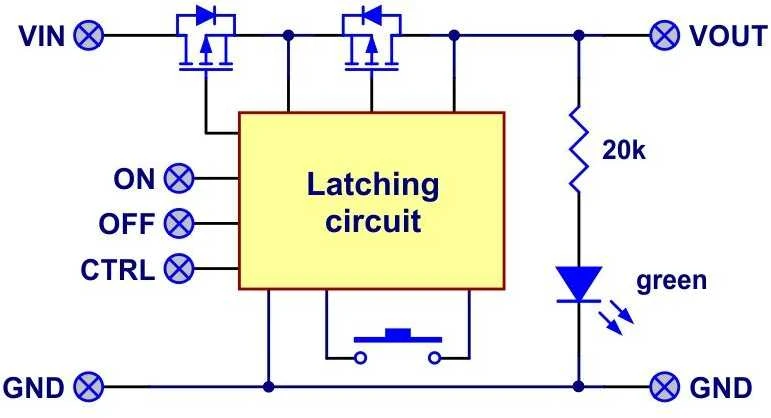 Didelis jungiklis Push MOSFET MP 4.5-40V/8A, su apsauga prieš atvirkštinę srovę, Pololu 2812
