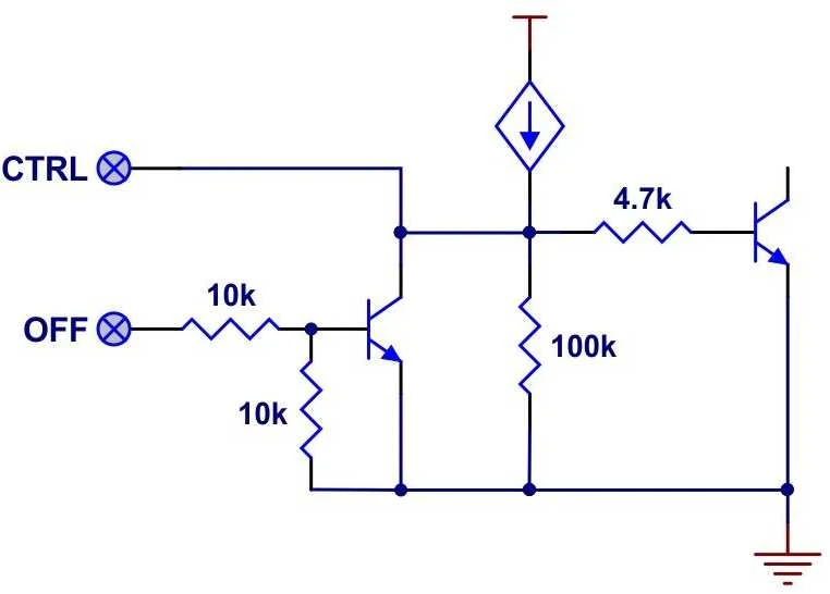 MOSFET jungiklio elektroninė schema