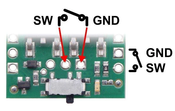 Didelis jungiklis Slide MOSFET MP 4.5-40V/8A, su apsauga nuo atvirkštinės srovės, Pololu 2814