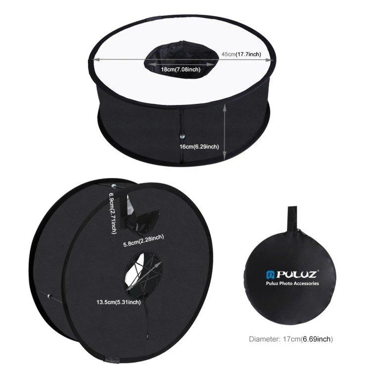 Puluz apvalus blykstės reflektorius 45cm PU5145